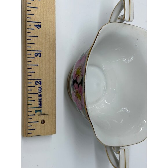 Vintage Noritake Azalea Sugar Bowl 4"x2.5" Hand-Painted Floral Gold Trim Japan - Picture 8 of 8